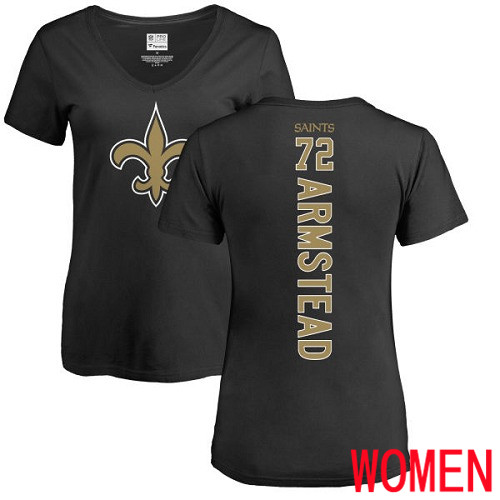 New Orleans Saints Black Women Terron Armstead Backer Slim Fit NFL Football 72 T Shirt